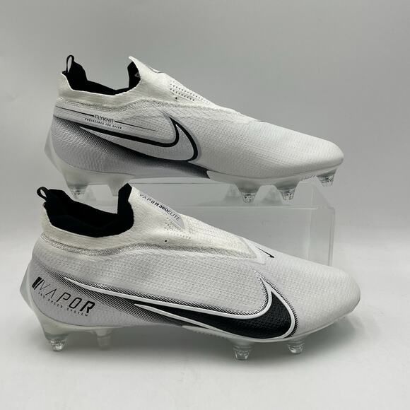Mens Size 13.5 Nike Vapor Edge Elite 360 White Black Football Cleats DO1144 100 - Picture 1 of 5